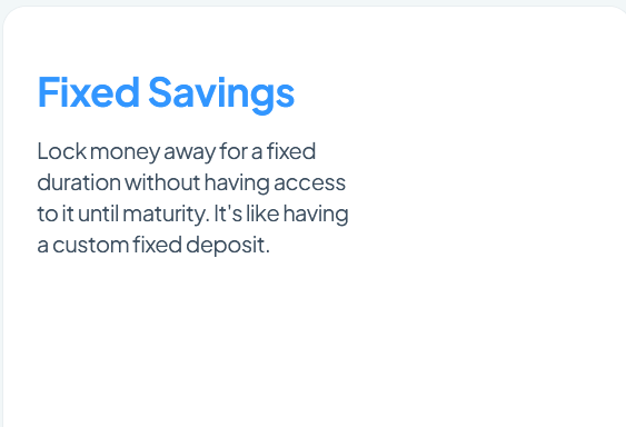 Fixed savings